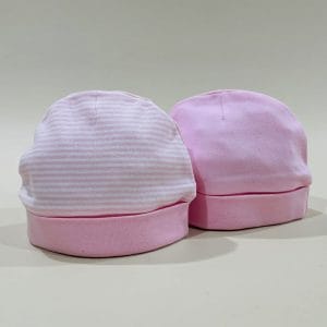 2 Pack Pink Baby Bonnet image. Soft pink 100% cotton bonnets Gift box hampers delivering Australia wide Buy Online Now or Phone 03-51744-888