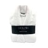 White Microplush Bathrobe image. Sheraton Luxury bathrobe is luxuriously soft to touch & warm to wear. Buy Now Online or Phone 03-51744-888