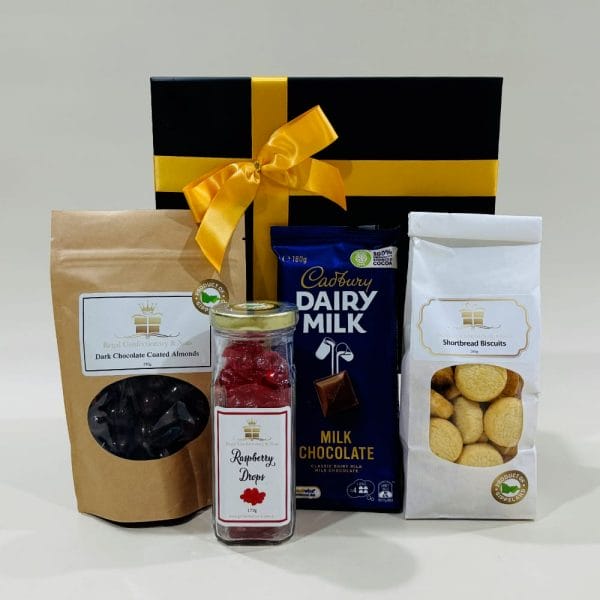 Sweet As Gift Hamper image. Shortbread, Milk Chocolate rocky road and passion fruit rock, all things nice & sweet. Online or Ph 03 5174 4888