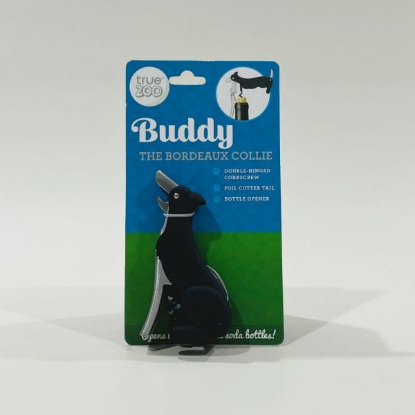 Buddy The Bordeaux Collie Black Dog Corkscrew. No more howling over unopened bottles with this loyal accessory. Online or Ph: 03-5174-4888