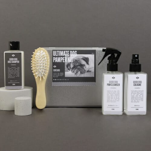 The Ultimate Dog Pamper Kit image. The Ultimate Good Dog Pamper Kit is the pooch equivalent of a relaxing spa day. Online or Ph 03-5174-4888