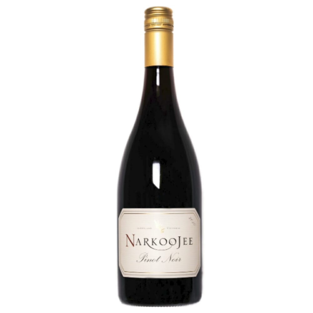 Narkoojee 2020 Pinot Noir image. Nakoojee estate plantings gives a beautifully balanced wine with a long, seamless palate and silky tannins.