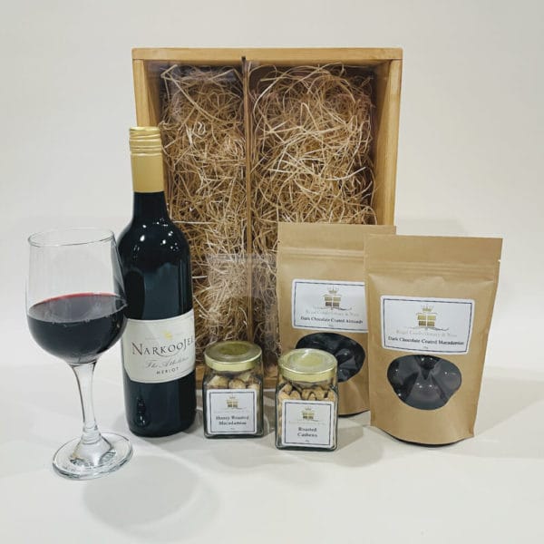 Hamper With Wine Gift Hamper image. This hamper with wine might have a plain name but it’s truly heavenly. 🙏 Buy Online or Phone 03 51744888