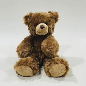 Oliver teddy bear dark brown image. Hand made brown teddy bear 18cm seated with super soft fluffy fur. Buy now Online or Phone 03-5174-4888