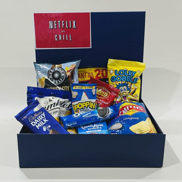 Family Movie Night Hamper image. A great selection of Australia’s favourite treats for the whole family. Buy Now Online or Phone 03-51744888