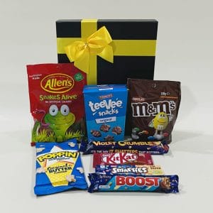 Flix and Chill Gift Hamper image. A selected range of Australia’s favourite treats for the whole family. Buy Now Online or Phone 03-51744888
