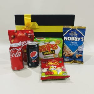 Movie Night Hamper image. A great selection of Australia’s favourite treats for the whole family. Buy Now Online or Phone 03-51744888
