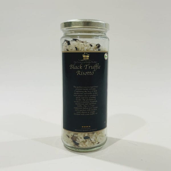 Black Truffle Risotto 300g image. The aroma of mushroom & truffle with Arborio rice to produce a quick & easy gourmet risotto. 03-5174-4888