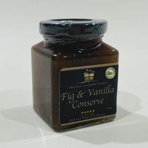 Fig & Vanilla Conserve 150g image. Juicy figs cooked slowly with sugar & vanilla to make a delightful conserve. Online or Phone 03-5174-4888