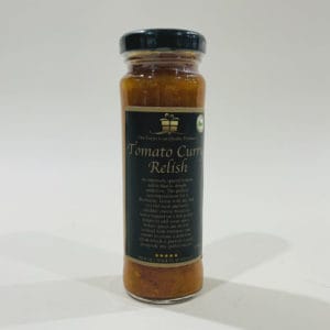 Tomato Curry Relish 115ml image. Tomatoes onions and select spices cooked slowly to create a delicious relish. Buy Now or Phone 03-5174-4888