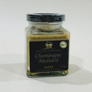 Champagne Mustard image. A fragrant, gourmet delicate mustard ideal served alongside all cold meats and cheese. Online or Phone 03-5174-4888