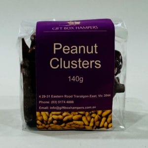 Peanut Clusters Chocolate 140g image. Australian roasted peanuts enrobed in quality milk chocolate forming sweet, crunchy and nutty peanut clusters.