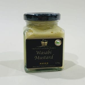 Wasabi Mustard 120g image. Distinctive flavour of wasabi blends into this creamy Dijon style mustard. Buy Online Now or Phone 03-51744888