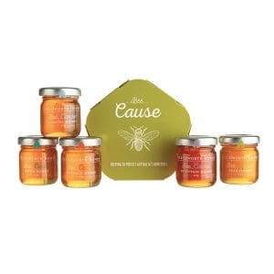 Bee Cause Mini Collection image. 45ml of Bush Honey Coastal Honey, Mountain Honey, River Honey & Outback Honey. Online or Phone 03 5174-4888