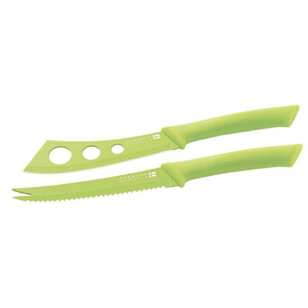 Scanpan Soft Touch Spectrum Coloured Handle Cheese Knife set Green image. Offer precision cutting. Buy Online now or Phone 03 5174-4888