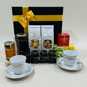 Tea Hamper For Two image. Delightful gourmet jams & conserves to complement their freshly baked scones & more. Buy Online or Ph: 03 51744888