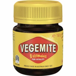 Vegemite Spread 150g Image. Vegemite with B Vitamins for vitality. Enjoy as part of a balanced, varied diet and active lifestyle.