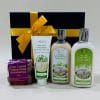Gift Pack 10 Image. This gift pack includes Body Lotion, Body Wash, Hand & Nail Cream & delicious chocolates choose from. Phone 03-5174-4888