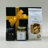 Gift Pack 3 Image. With Butter Shortbread Biscuits a delightful selection of conserves & with a tempting assortment of nuts. Ph 03-5174-4888