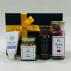 Gift Pack 9 Image. A choice of hard boiled lollies, a choice of sauces, quality nuts /chocolates & a choice hand & nail creams. 03-51744888.