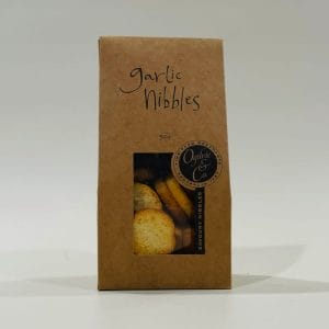 Moorish Premium Garlic Nibbles 50g image. Garlic Nibbles crunchy mini toasts, for grazing antipasto platters. Online or Phone 03-5174-4888