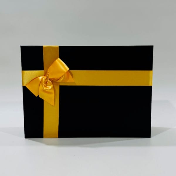 Medium Gift Box Image. Our gift boxes are beautifully presented which have a magnetic close lid and finished with ribbon and bow.